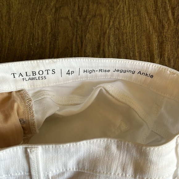 Talbots Flawless White High Rise Jegging Ankle Pants Size 4P - Picture 7 of 13